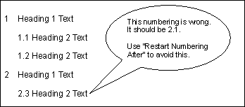 Why to use Restart Numbering After