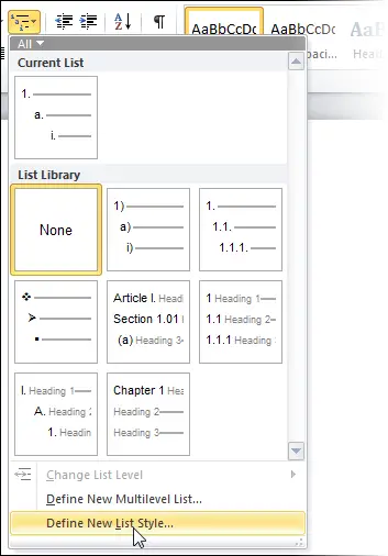 how to do a hanging indent on a numbled list on word 2016